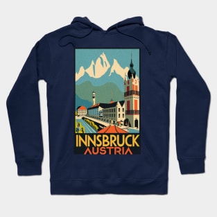 A Vintage Travel Art of Innsbruck - Austria Hoodie